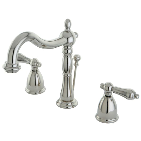 8" Widespread Bathroom Faucet, Polished Nickel